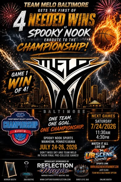 B'More Melo championship storm poster featuring Skylar Elliott, Lynan Meadows, Kristin Small, and Gabby Buggs